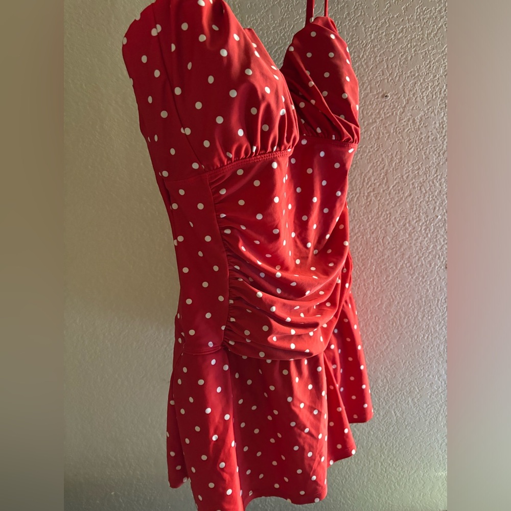 Red Poka Dot Swimsuit